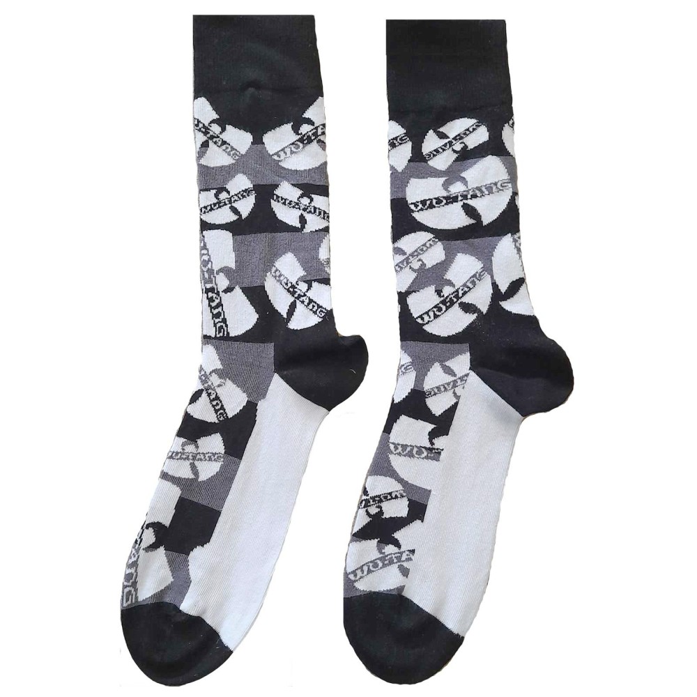 WuTang Clan - Logos Monochrome Socks - EU 40-45 - Grey/Black